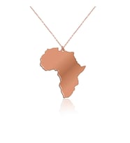 Sade Afrika Kıtası Gümüş Kolye