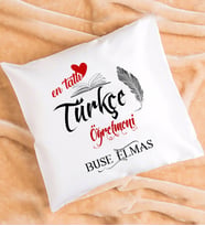 Mesajlı Türkçe Öğretmeni Yastık