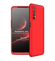 Microsonic Realme 7 Kılıf Double Dip 360 Protective Kırmızı