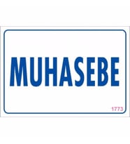 Pvc Levha quot;Muhasebequot; 17,5*25 cm