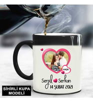 Sevgililere Özel Resimli Kupa Bardak