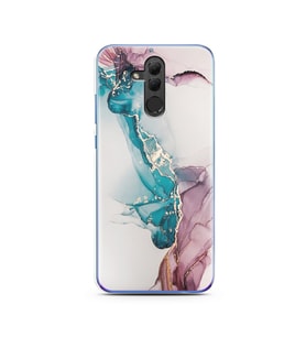 Duman Mermer Tasarımlı Süper Şeffaf Silikon Telefon Kılıfı Huawei Honor 20 Lite