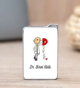 Doktor Karikatürü İsme Özel Çakmak