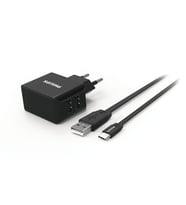 Philips DLP2502C 2 USB Çıkışlı Duvar Şarj Cihazı & Type-C Şarj Kablosu Combo Set (Siyah)