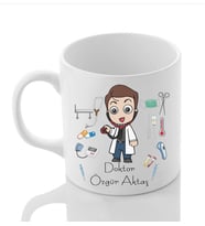 Doktor Karikatür Beyaz Kupa