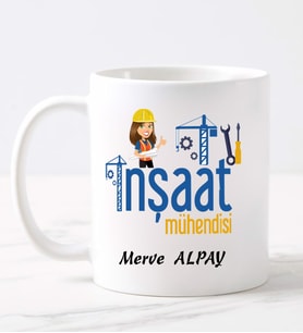 İnşaat Mühendisi  Kupa (Beyaz)