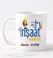 İnşaat Mühendisi  Kupa (Beyaz)