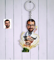 BK Gift Kişiye Özel Bay Yeni Yıl Karikatür Anahtarlık