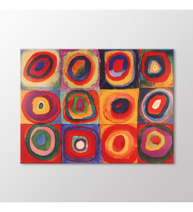 Arty Tablo Farbstudie Quadrate Tablo (Karışık)