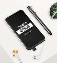 BK Gift Kişiye Özel Canım Babam Siyah 5000 mAh Powerbank ve Kalem Seti-4 (Model 1)