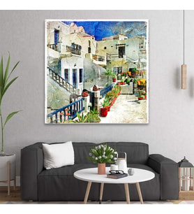 Arty Tablo Vintage, Santorini Tablo (Karışık)