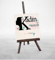 BK Gift Kişiye Özel Kadınlar Günü Temalı Şovaleli Doğal Taş  1