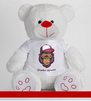 Kişiye Özel Peluş Ayıcık 50cm 86801 (Beyaz)
