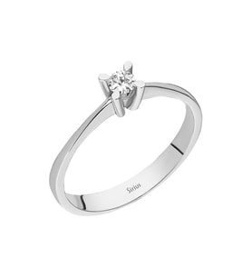 Sirius E Renk 0,12 Karat Pırlanta Tektaş Yüzük 0717R0252