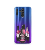 Makyaj Tasarımlı Süper Şeffaf Silikon Telefon Kılıfı Huawei Honor 20 Lite