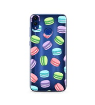 Macaron Tasarımlı Süper Şeffaf Silikon Telefon Kılıfı Huawei Honor 8c