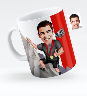 BK Gift Kişiye Özel Bay Dağcı Karikatürlü Beyaz Kupa Bardak