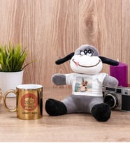 Aşık Çiftlere Özel Gold Kupa Bardak ve Peluş Eşek