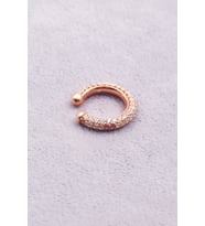 925 Ayar Cuff Halka Kıkırdak Küpe Gold