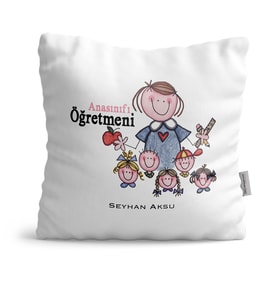 BK Gift Kişiye Özel Anasınıfı Öğretmeni  Yastık  2