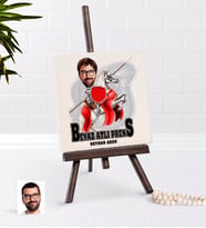BK Gift Kişiye Özel Beyaz Atlı Prens Karikatürlü Şovaleli Doğal Taş-2
