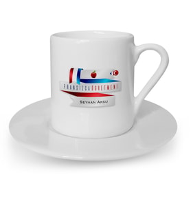 BK Gift Kişiye Özel Fransızca Öğretmeni Türk Kahvesi Fincanı  1