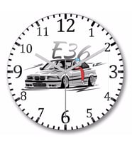 E36 M3 Lowstyle Skulldriver  Duvar Saati Bombeli Gercek Cam