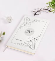BK Gift Kişiye Özel Baş Harf İsim Tasarımlı Beyaz Defter-1