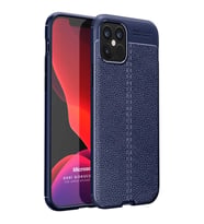 Microsonic Apple iPhone 12 Pro Max Kılıf Deri Dokulu Silikon Lacivert