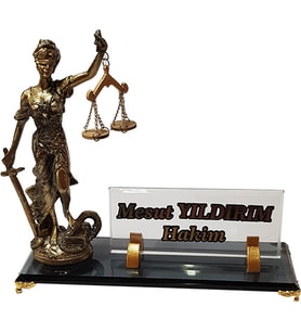 İsimlik - Masalık - Kalemli İsimlik - Buro Ofıs M544 ADALET GOLDMasa İsimliği