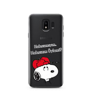 Snoopy Tasarımlı Süper Şeffaf Silikon Telefon Kılıfı Samsung J4 (2018)