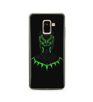 Black Panter Tasarım Süper Şeffaf Silikon Telefon Kılıfı Samsung A8 Plus