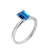 Sirius Oktagon Kesim London Blue Topaz Tektaş Yüzük 0731R0025