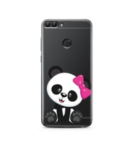 Panda Tasarımlı Süper Şeffaf Silikon Telefon Kılıfı Huawei P Smart 