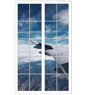 Renkselart Pencere, Uçak, Gökyüzü, Bulutlar Duvar Sticker-27
