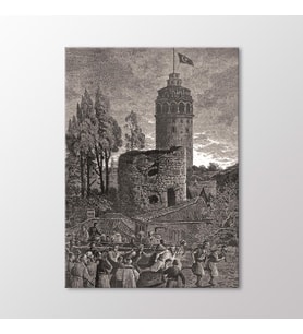 Arty Tablo Galata Kulesi Tablo (Karışık)