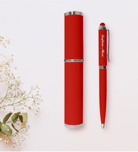 BK Gift Kişiye Özel Kutulu Kırmızı Kalem Seti Model 1577