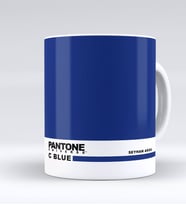 BK Gift Kişiye Özel İsimli Pantone C Blue Beyaz Kupa Bardak