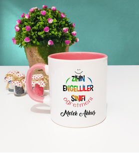 Zihin Engelliler Sınıfı Öğretmeni Kupa Bardak Pembe