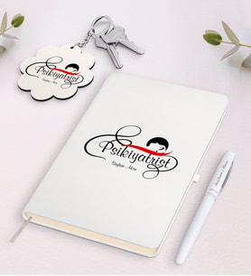 BK Gift Kişiye Özel Psikiyatrist Beyaz Defter Kalem ve Anahtarlık Hediye Seti-4 (Model 1)