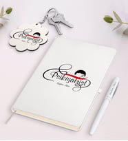 BK Gift Kişiye Özel Psikiyatrist Beyaz Defter Kalem ve Anahtarlık Hediye Seti-4 (Model 1)
