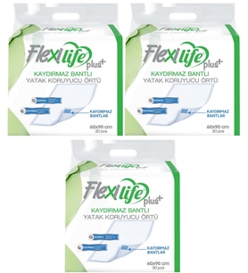 Flexi Life Hasta Alt Açma Yatak Koruyucu Örtü 60*90 Cm 90 Adet Kaydırmaz