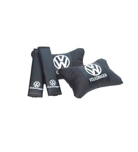 Volkswagen Bora Koltuk başlığı uyumlu ortopedik yastık takımı ve kemer koruyucu kılıf - hediyelik set - Araca özel