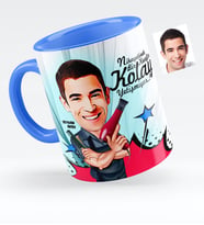 BK Gift Kişiye Özel Bay Kuaför Karikatürlü Mavi Kupa Bardak  1