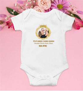 İyi ki Varsın Canım Annem Anneler Günü Kişiye Özel Bebek Body Zıbın