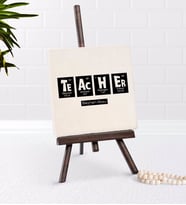 BK Gift Kişiye Özel Öğretmen Şovaleli Doğal Taş-2 (Beyaz)