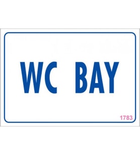 SÖNSAN UYARI LEVHALARI "WC BAY" PVC 17,5*25