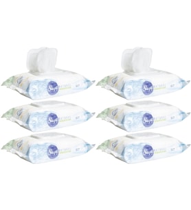 Sleepy Islak Havlu Mendil Pamuklu Yenidoğan Naturel Bambu 40 Yaprak 6 Lı Set (240 Yaprak)