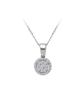 Sirius 1,5 Karat Efektli Pırlanta Hale Kolye 0717P0036