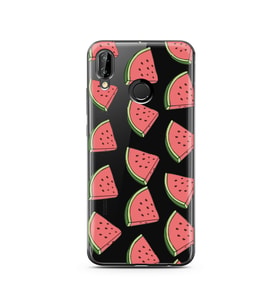 Karpuz Tasarımlı Süper Şeffaf Silikon Telefon Kılıfı Huawei P20 Lite  
